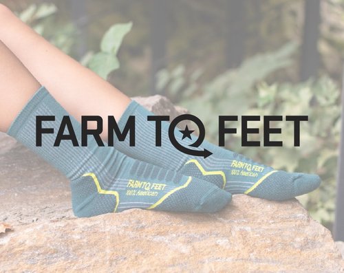Farm to Feet merino socks worn outdoors